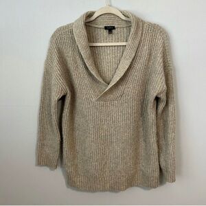 Telfar Beige Cowl Neck Sweater
